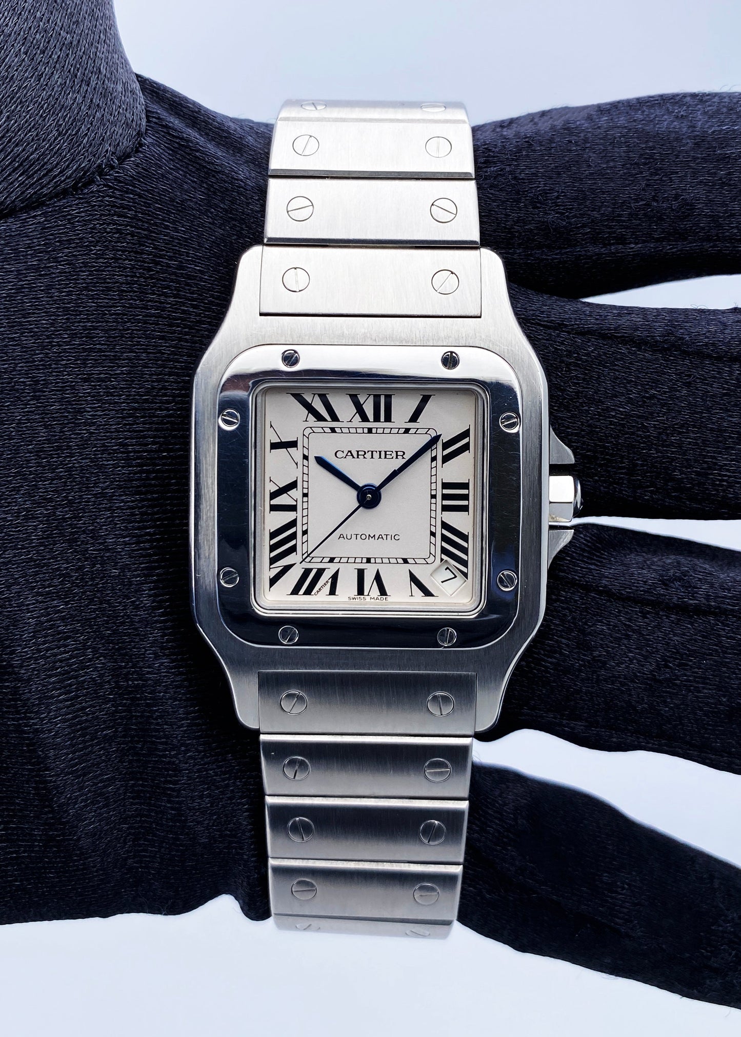 Cartier Santos Galbee W20098D6 Stainless Steel Mens Watch - Wristwatch