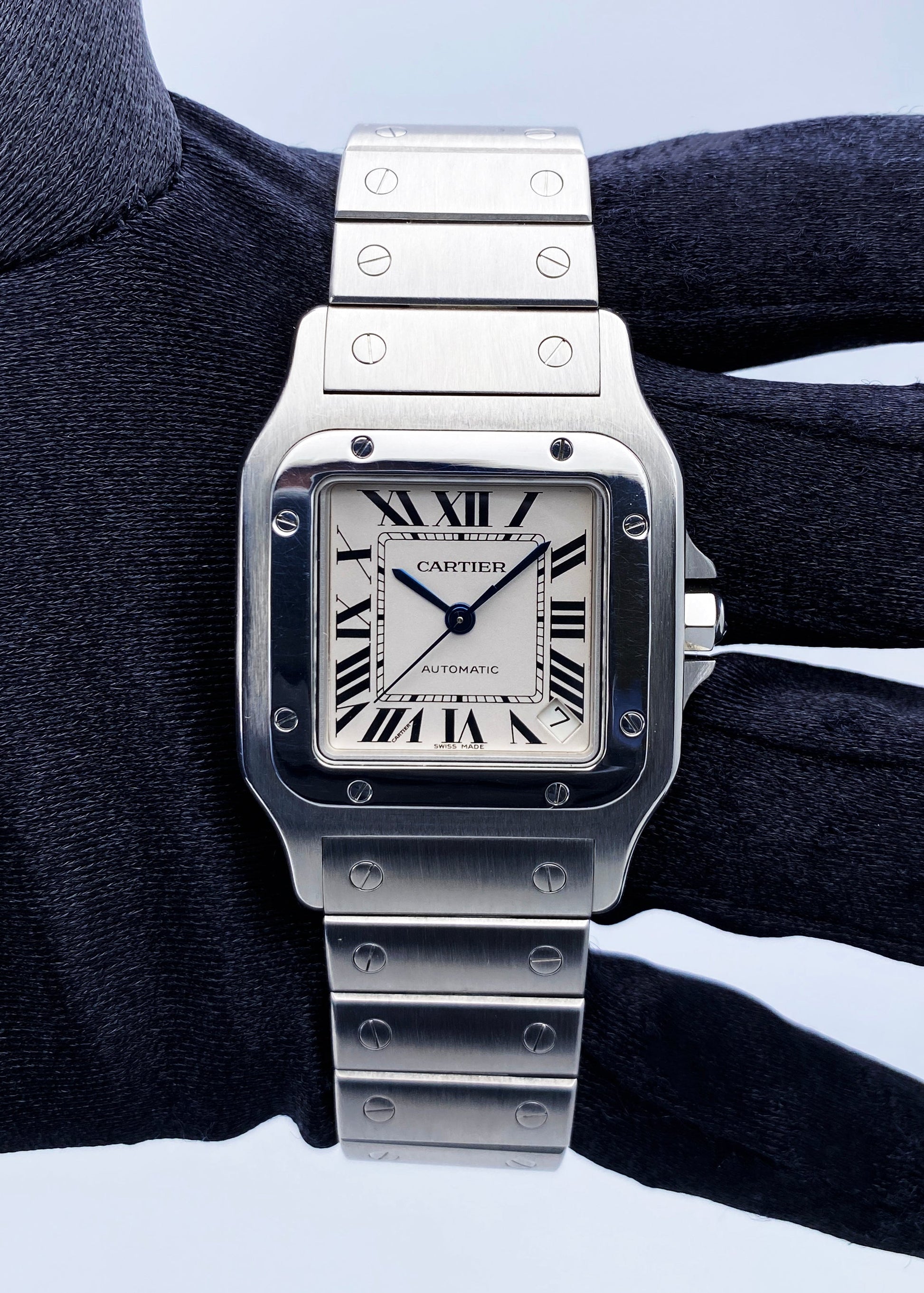 Cartier Santos Galbee W20098D6 Stainless Steel Mens Watch - Wristwatch