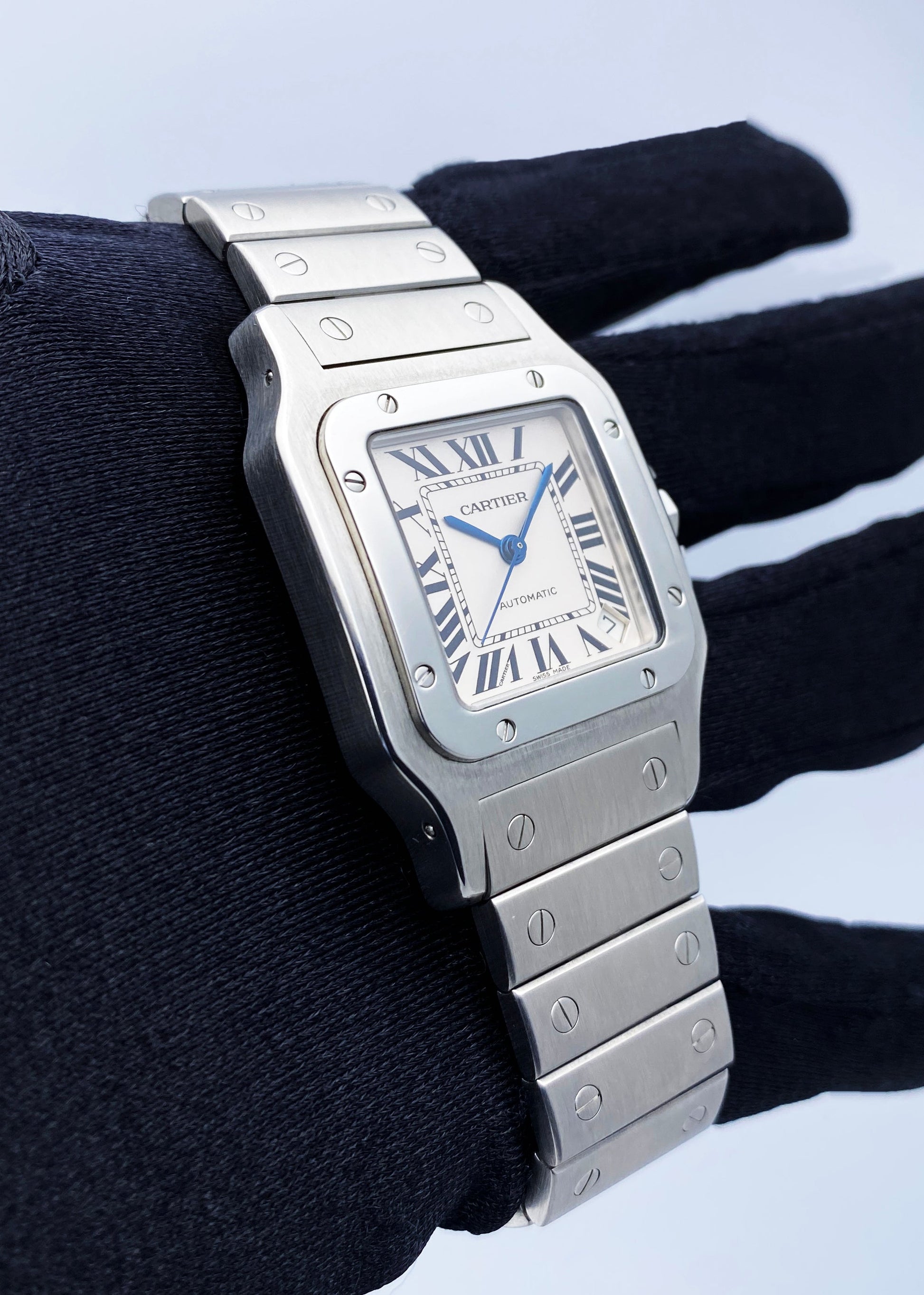 Cartier Santos Galbee W20098D6 Stainless Steel Mens Watch - Wristwatch
