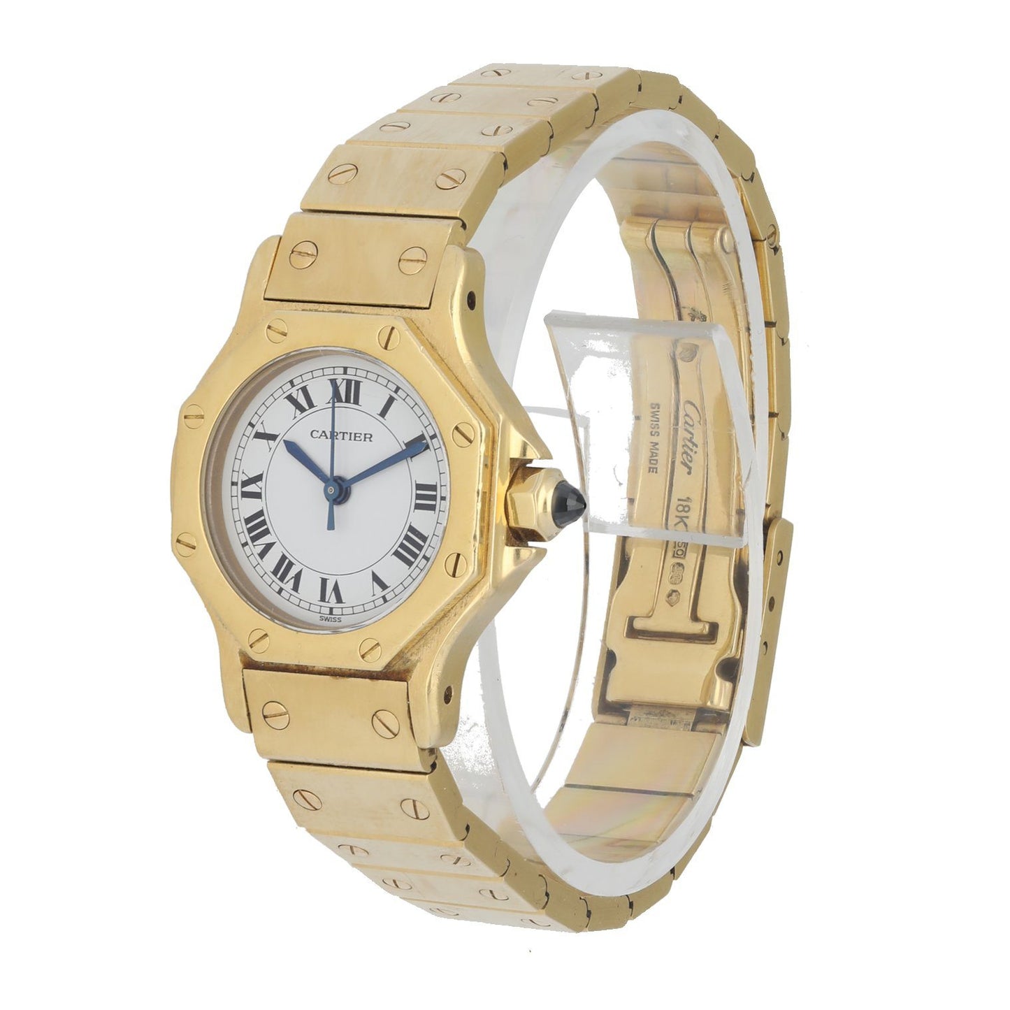 Cartier Santos Yellow Gold Ladies Watch