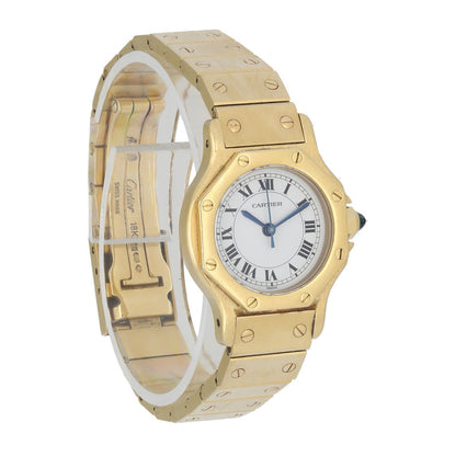 Cartier Santos Yellow Gold Ladies Watch