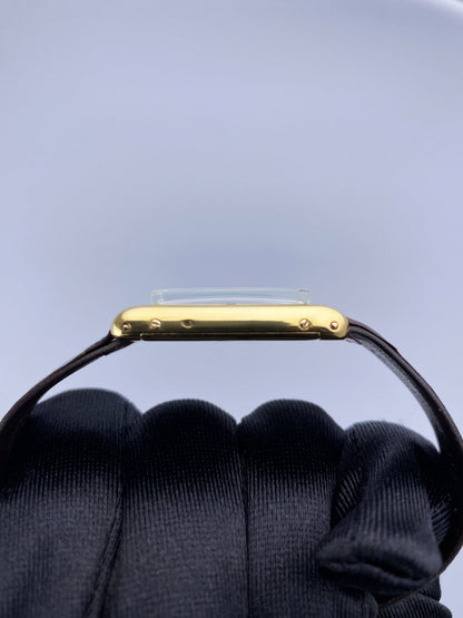 Cartier Tank 13433 Patek Movement Yellow Gold Ladies Watch