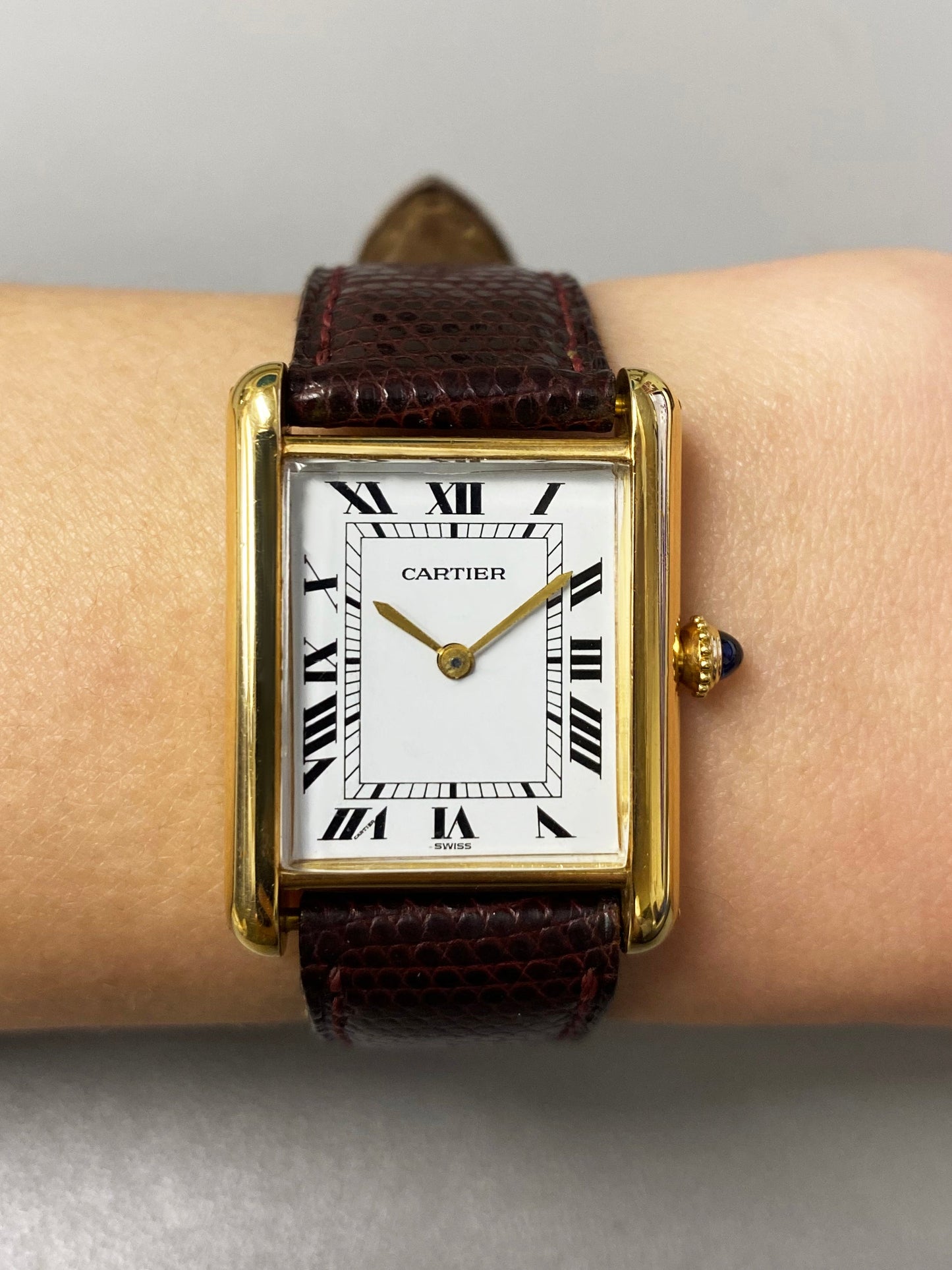 Cartier Tank 78086 Paris 18K Yellow Gold Ladies Watch - Wristwatch