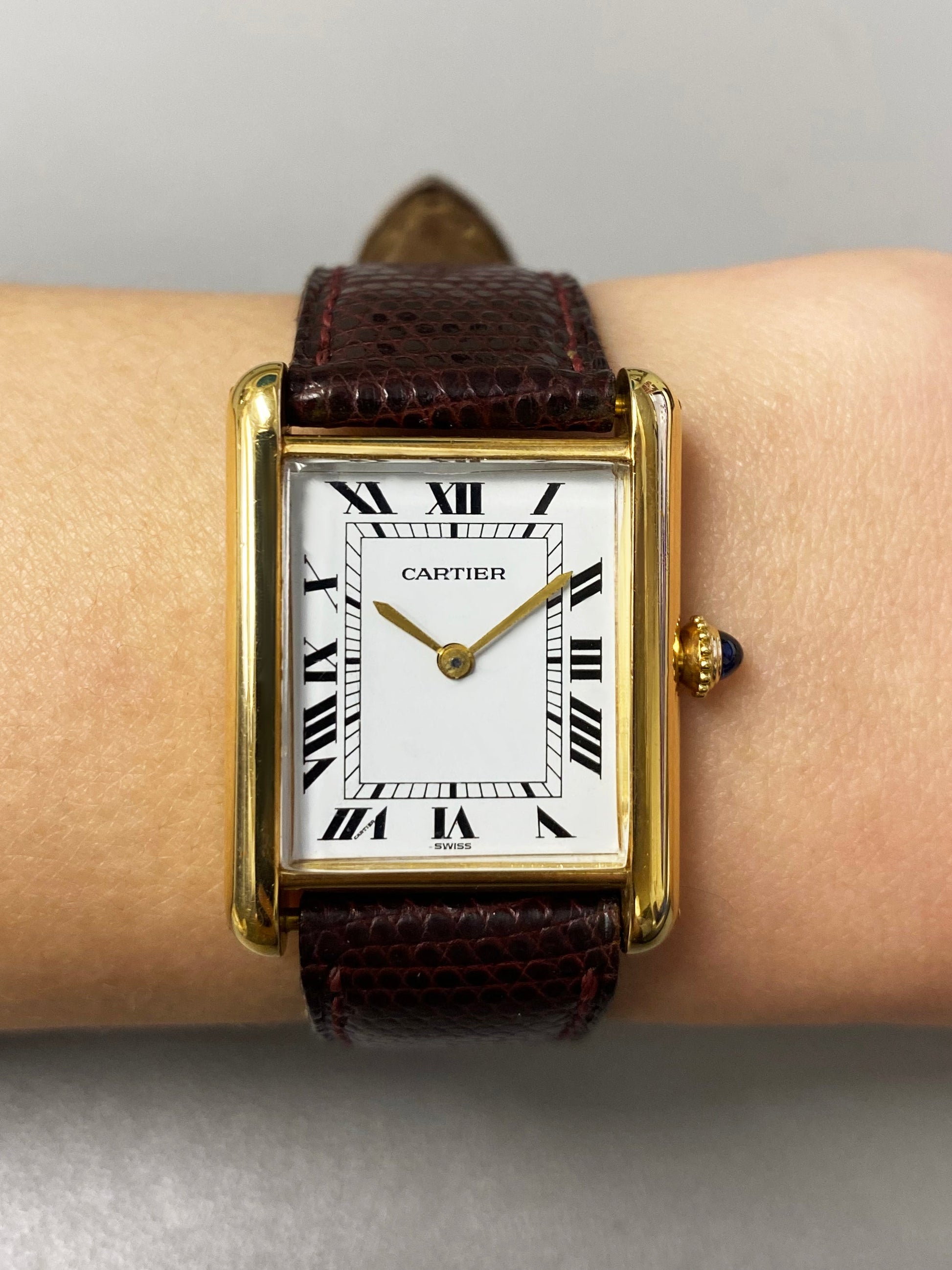 Cartier Tank 78086 Paris 18K Yellow Gold Ladies Watch - Wristwatch