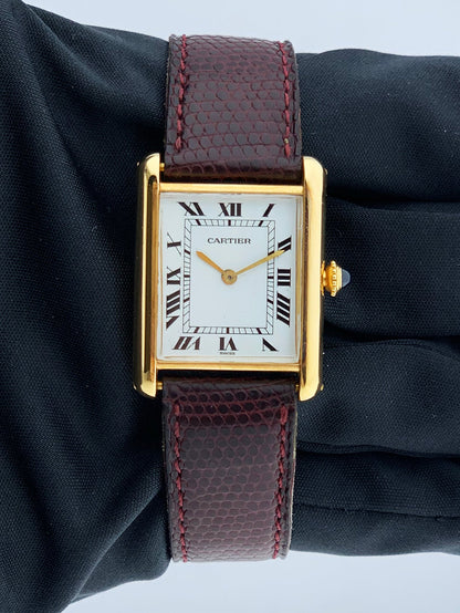 Cartier Tank 78086 Paris 18K Yellow Gold Ladies Watch - Wristwatch