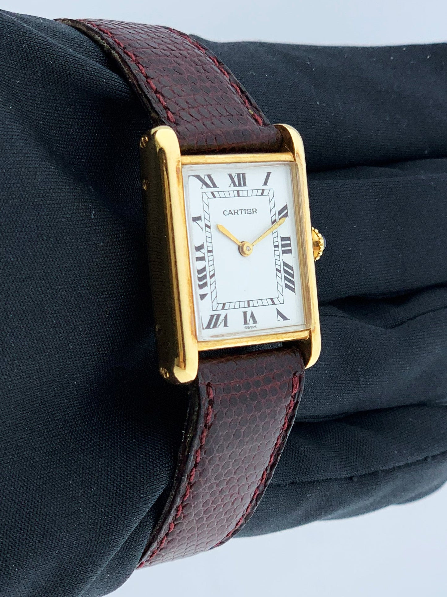 Cartier Tank 78086 Paris 18K Yellow Gold Ladies Watch - Wristwatch