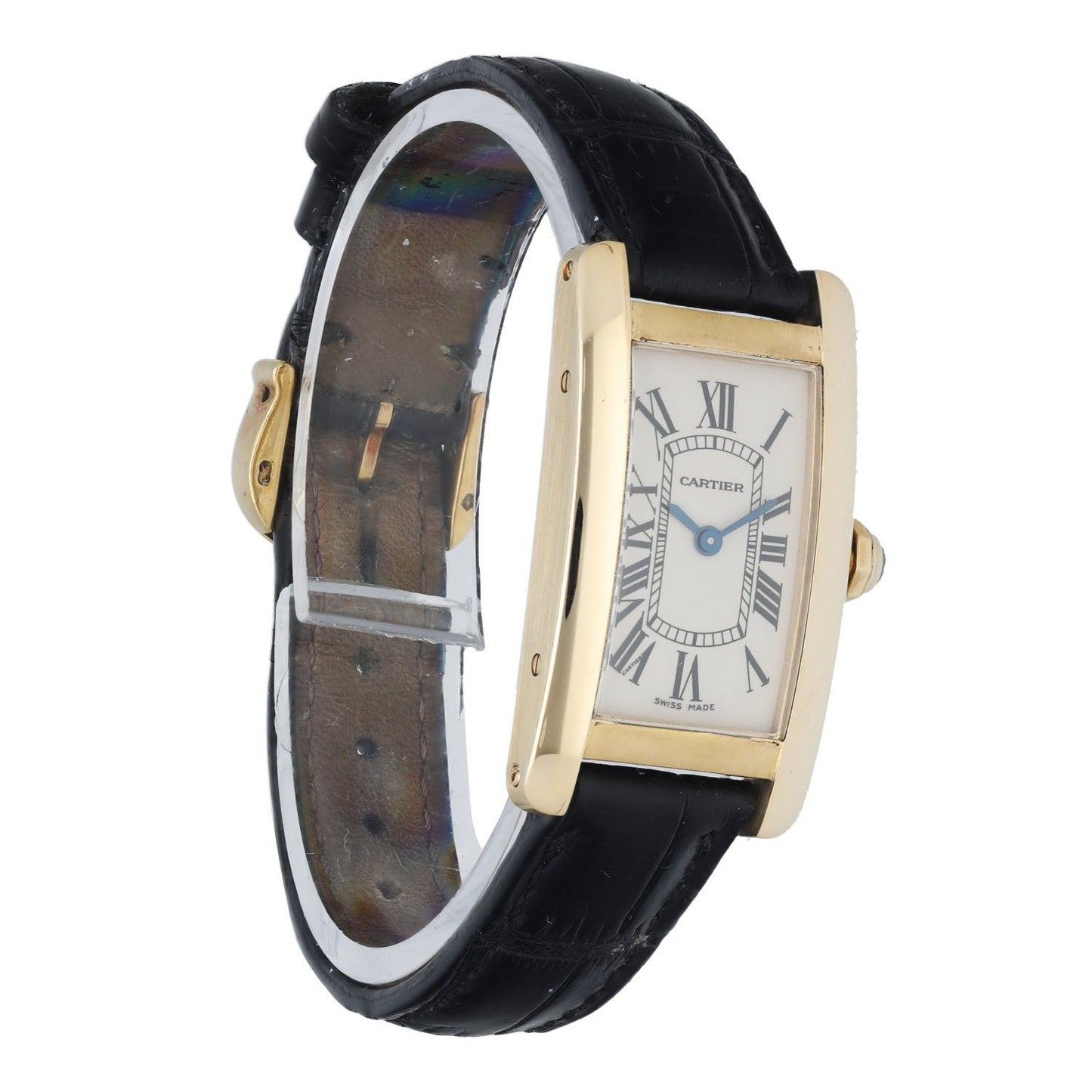 Cartier Tank Americaine 1710 18K Yellow Gold Ladies Watch - Virtual
