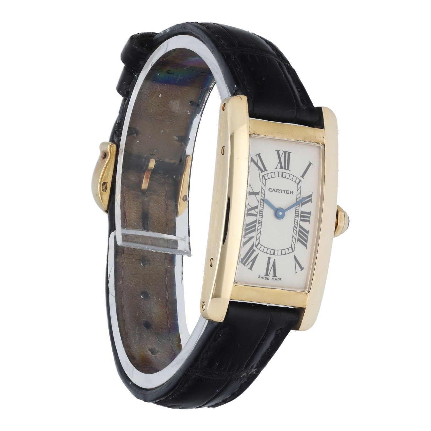 Cartier Tank Americaine 1710 18K Yellow Gold Ladies Watch - Virtual
