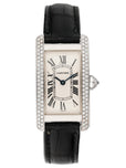 Cartier Tank Americaine 1713 18K White Gold Diamond Ladies Watch - Virtual