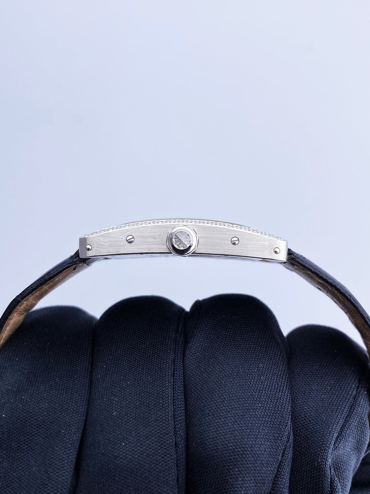Cartier Tank Americaine 1713 18K White Gold Diamond Ladies Watch - Virtual