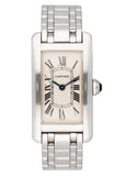 Cartier Tank Americaine 1713 18K White Gold Ladies Watch - Wristwatch