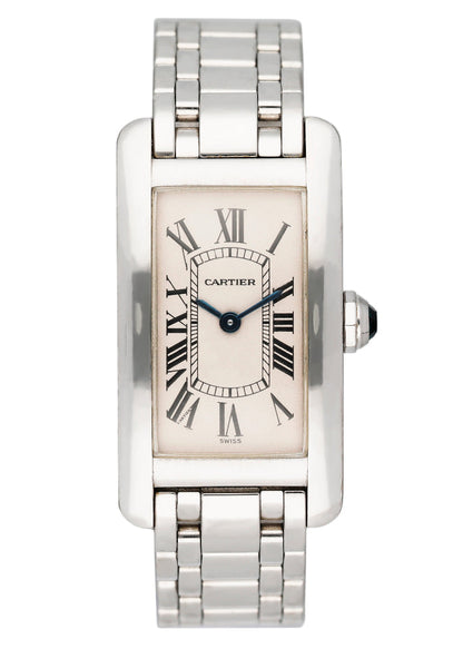 Cartier Tank Americaine 1713 18K White Gold Ladies Watch - Wristwatch