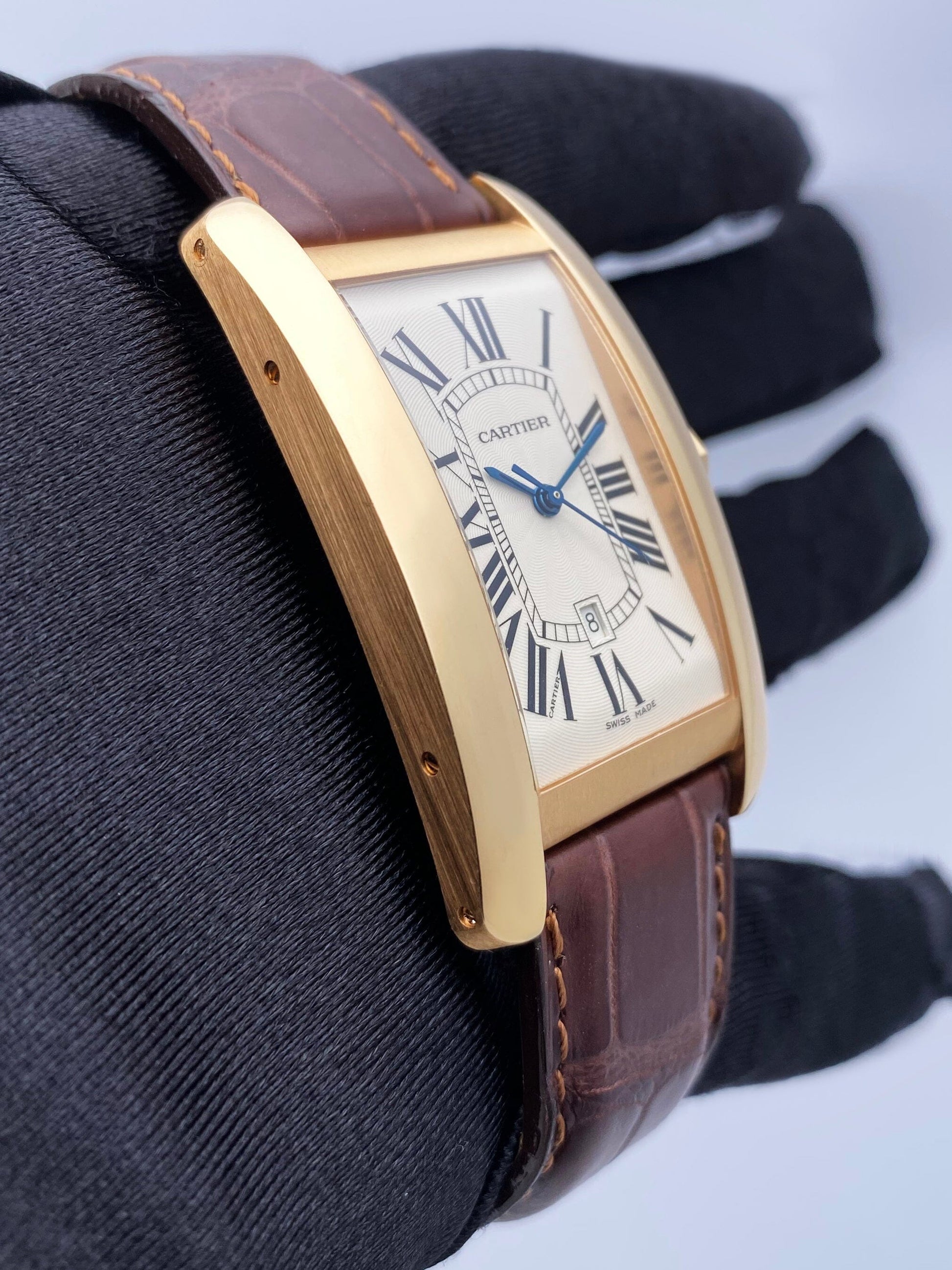 Cartier Tank Americaine Large W2609156 18K Rose Gold Watch - Wristwatch
