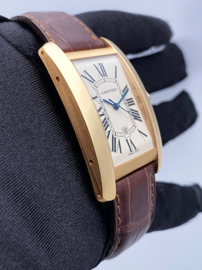 Cartier Tank Americaine Large W2609156 18K Rose Gold Watch - Wristwatch
