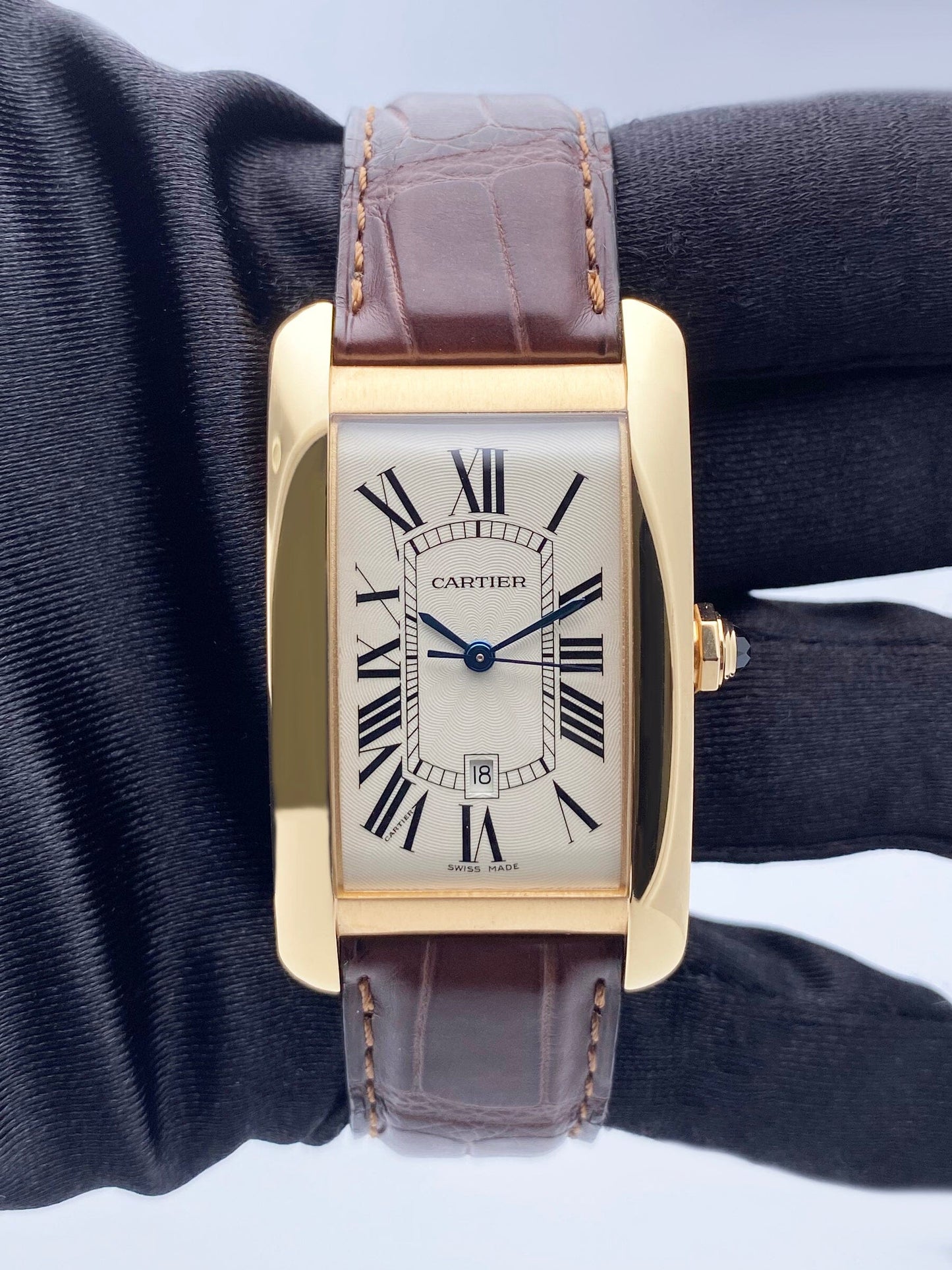 Cartier Tank Americaine Large W2609156 18K Rose Gold Watch - Wristwatch