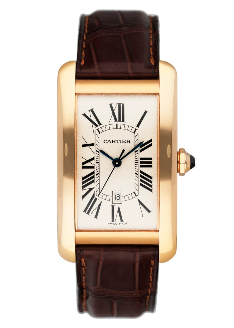 Cartier Tank Americaine Large W2609156 18K Rose Gold Watch - Wristwatch