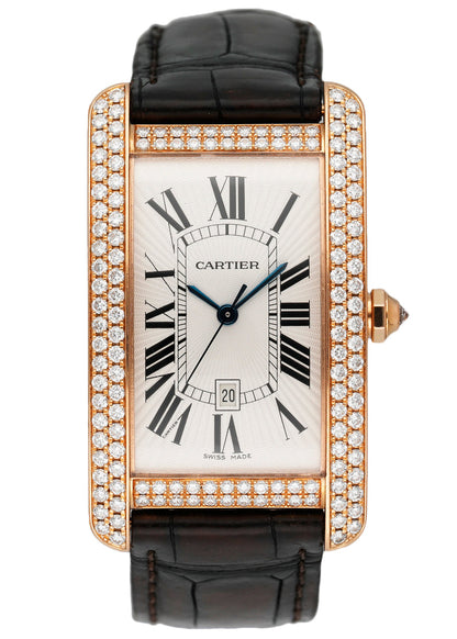 Cartier Tank Americaine Large WB704851 Diamond Watch Box Papers - Wristwatch