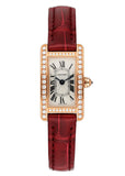 Cartier Tank Americaine Mini 3673 18K Rose Gold Ladies Watch Box Papers