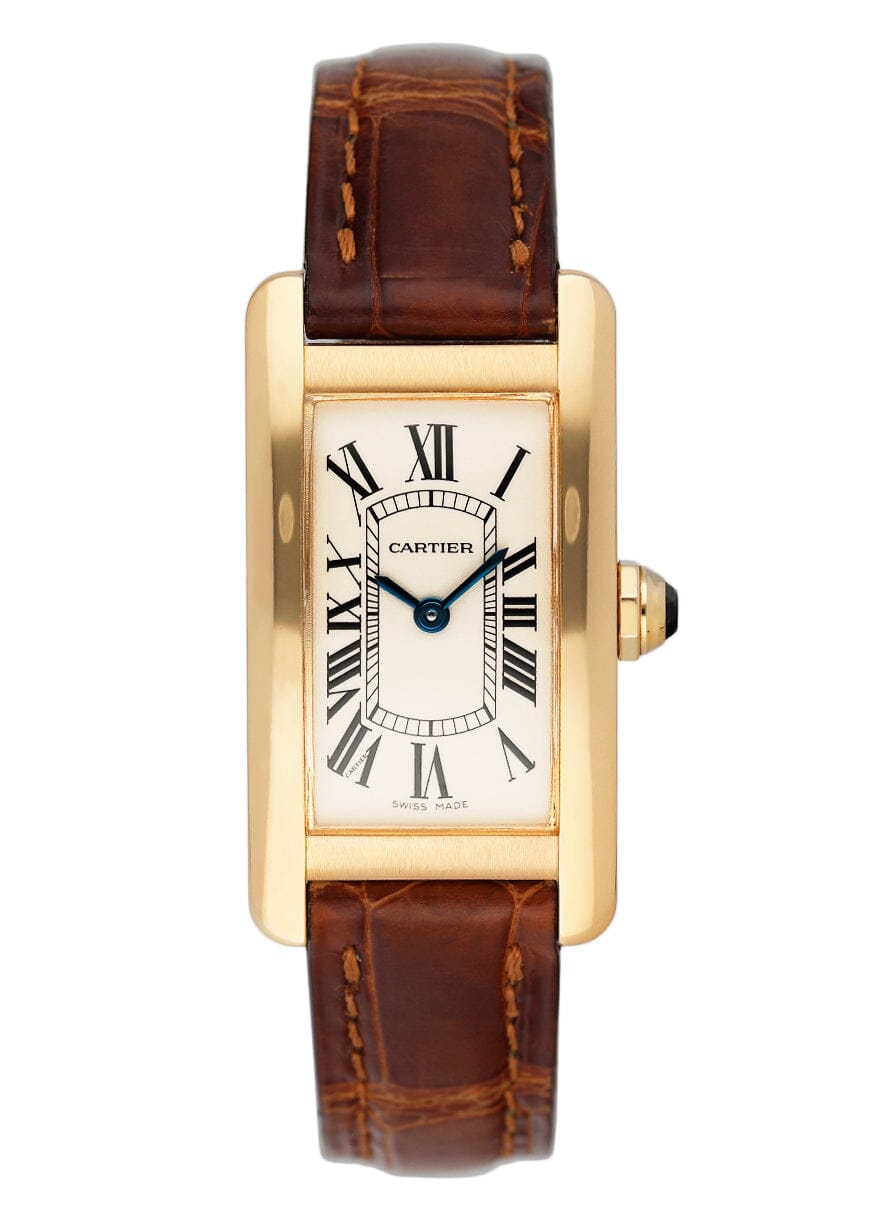 Cartier Tank Americaine W2601556 18K Yellow Gold Ladies Watch - Virtual