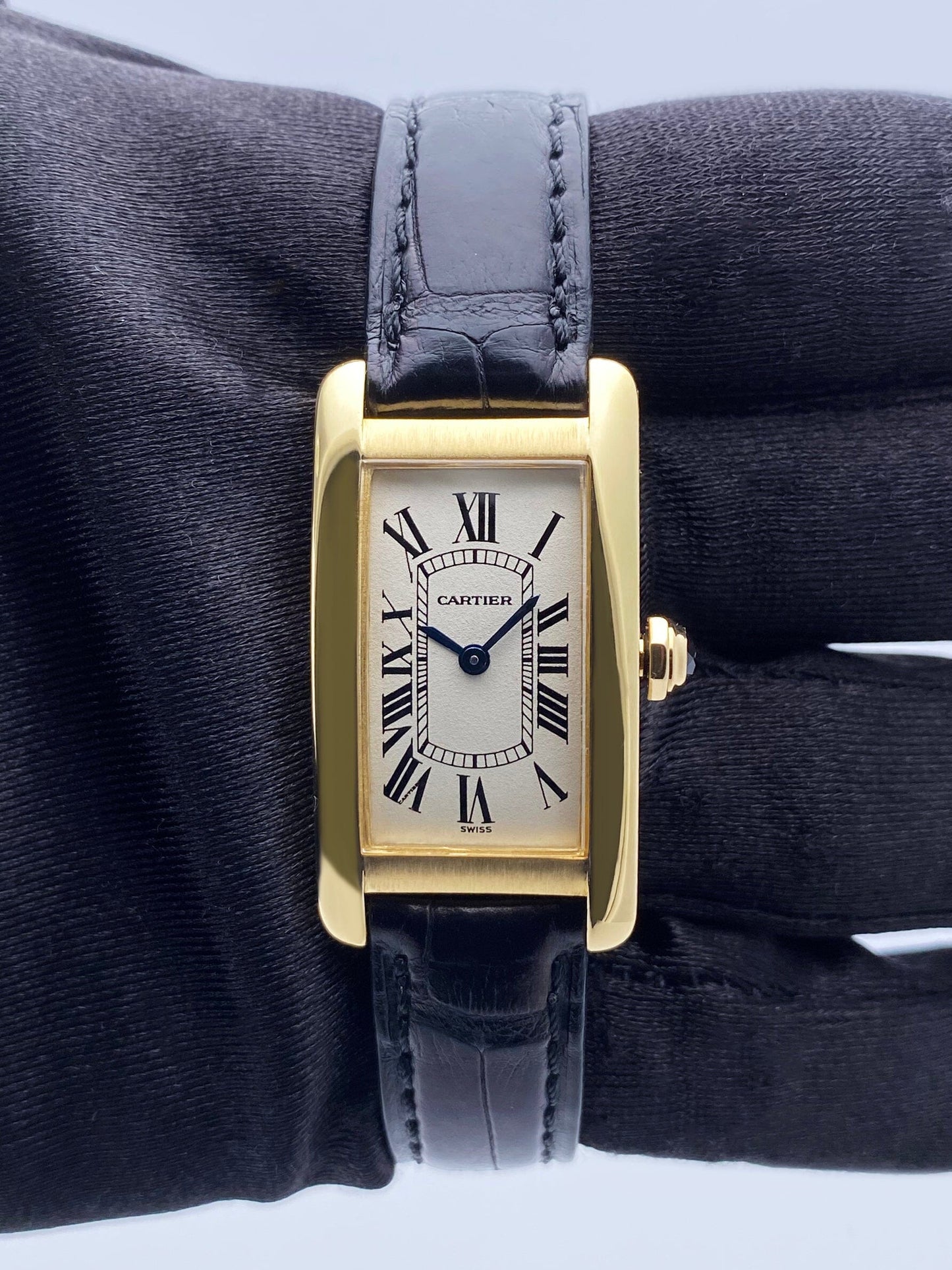 Cartier Tank Americaine W2601556 Yellow Gold Ladies Watch - Wristwatch
