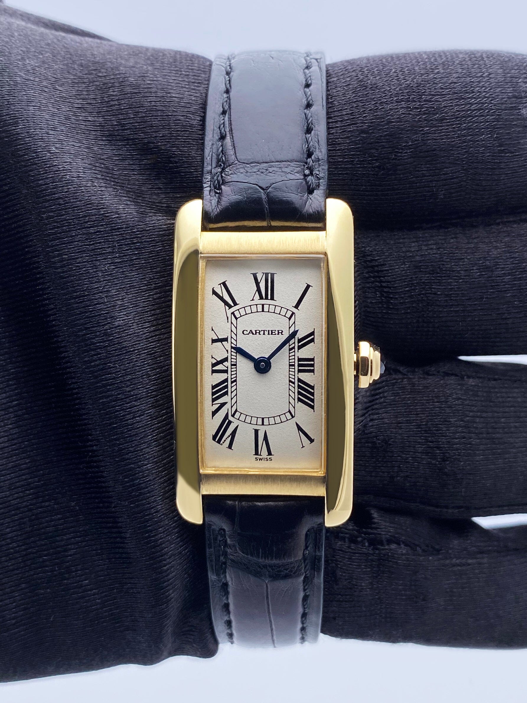 Cartier Tank Americaine W2601556 Yellow Gold Ladies Watch - Wristwatch
