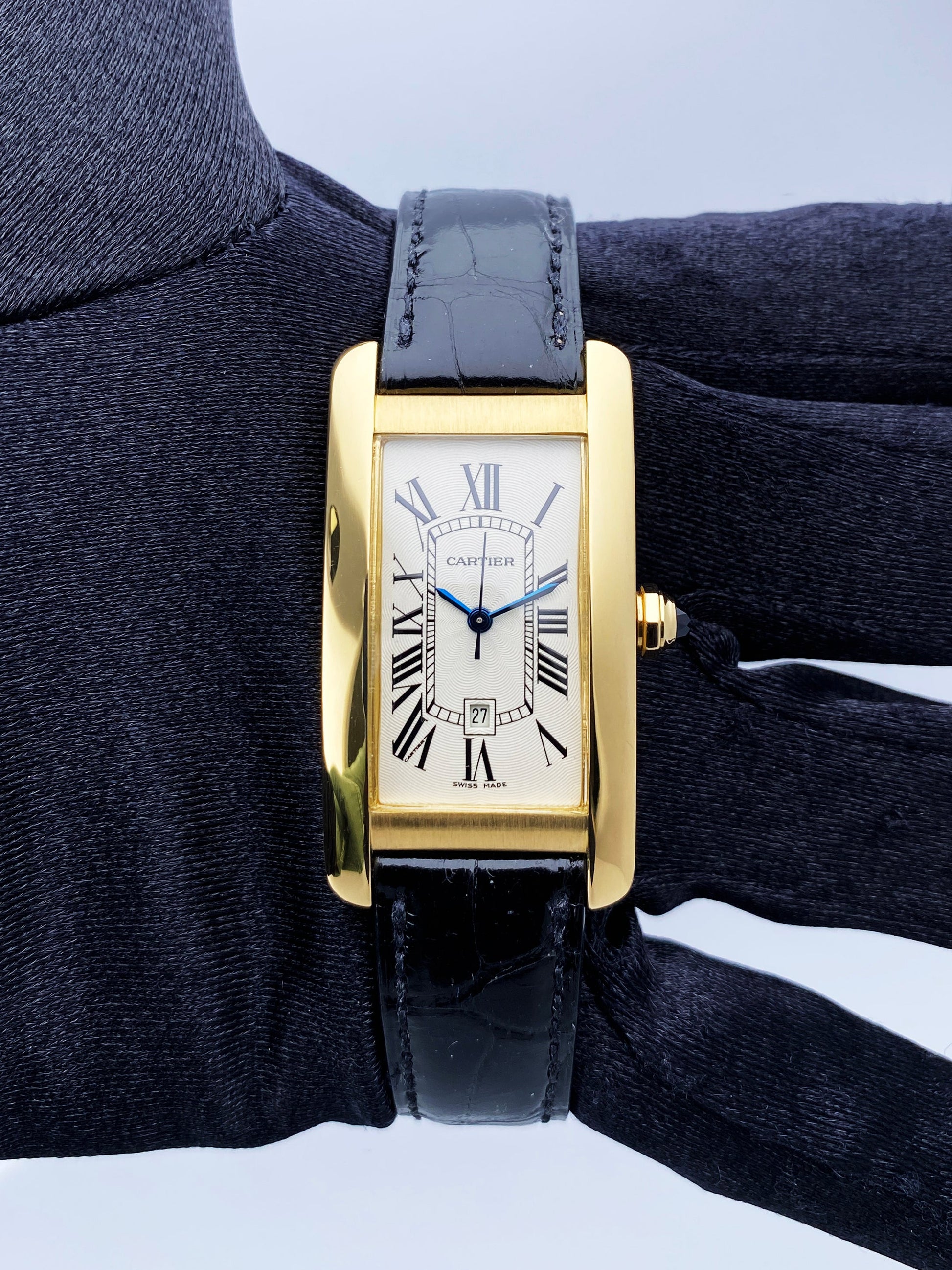 Cartier Tank Americaine W2603556 18K Yellow Gold Watch Box & papers - Wristwatch