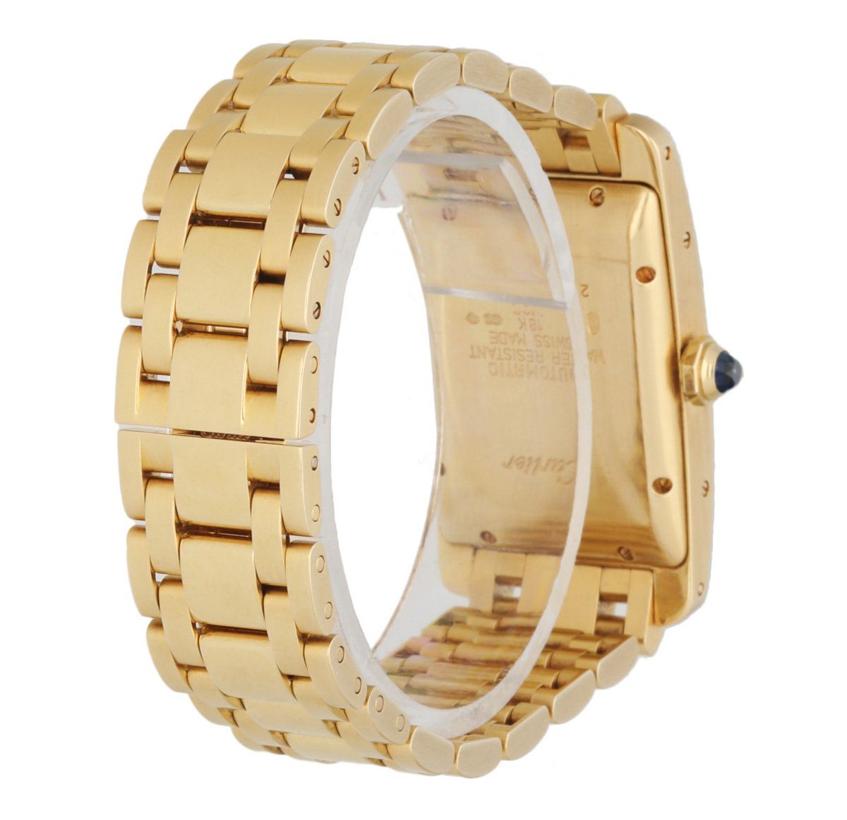 Cartier Tank Americaine W26035K2 /1725 18K Yellow Gold Men's Watch