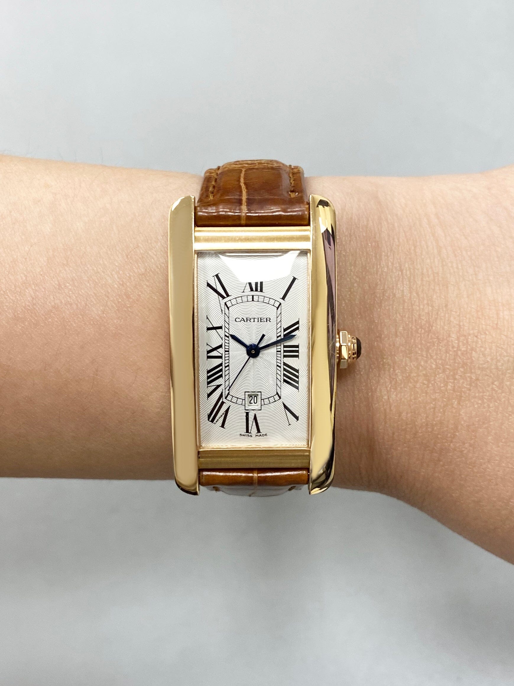 Cartier Tank Americaine W2620030 18K Rose Gold Watch - Watches