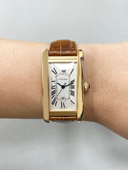 Cartier Tank Americaine W2620030 18K Rose Gold Watch - Watches