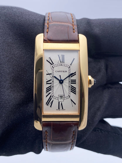 Cartier Tank Americaine W2620030 18K Rose Gold Watch - Watches