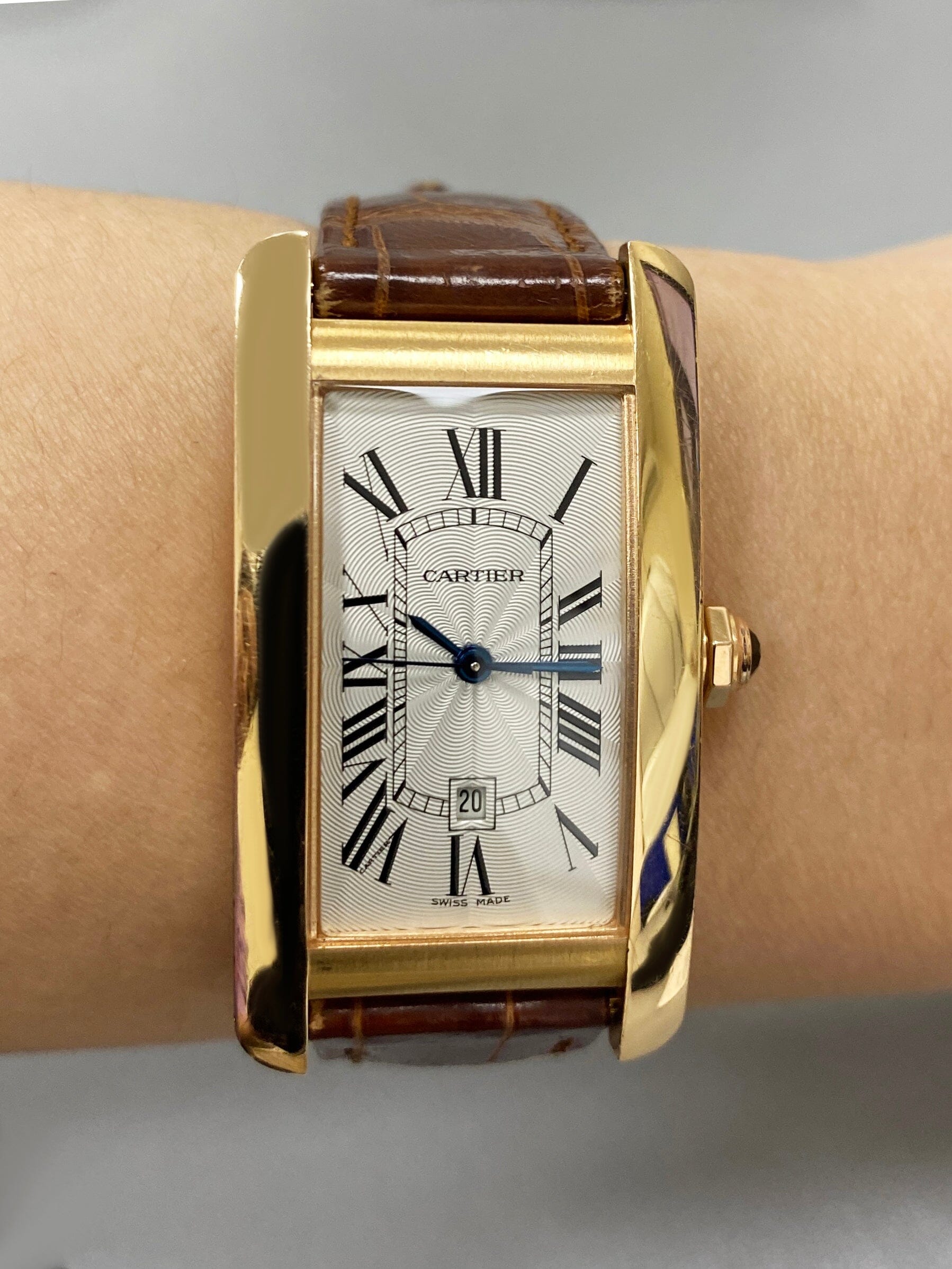 Cartier Tank Americaine W2620030 18K Rose Gold Watch