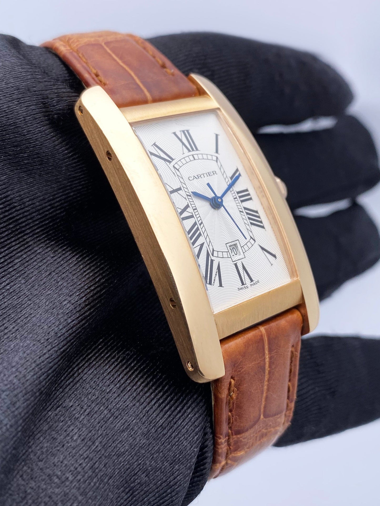Cartier Tank Americaine W2620030 18K Rose Gold Watch - Watches