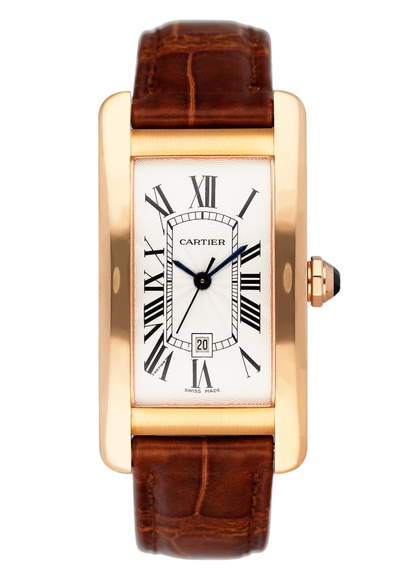 Cartier Tank Americaine W2620030 18K Rose Gold Watch - Watches