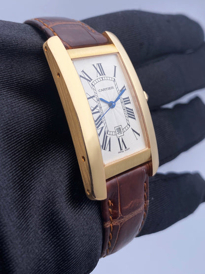 Cartier Tank Americaine W2620030 18K Rose Gold Watch - Watches