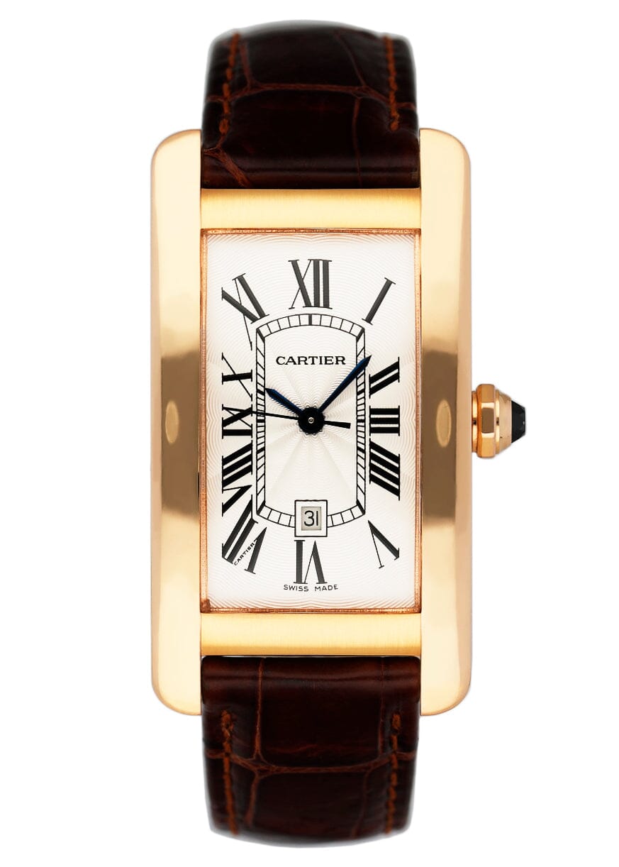 Cartier Tank Americaine W2620030 18K Rose Gold Watch - Watches