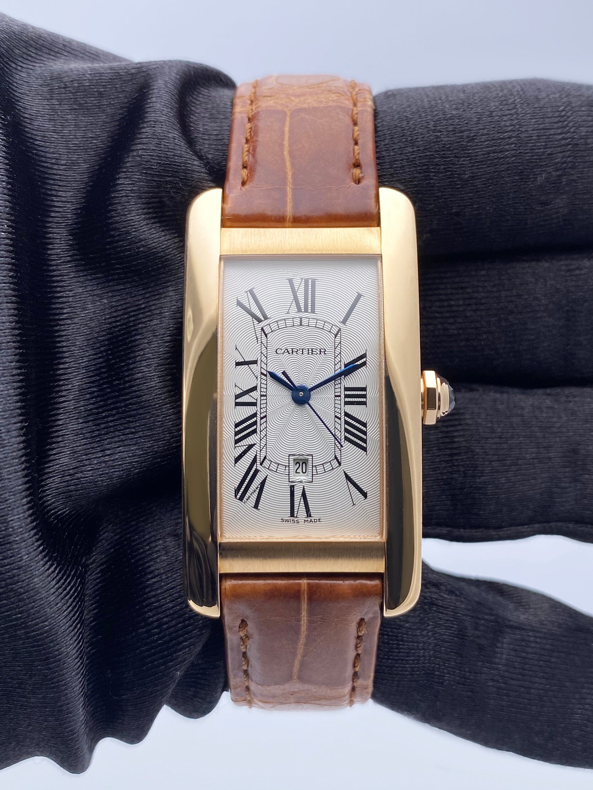 Cartier Tank Americaine W2620030 18K Rose Gold Watch - Watches