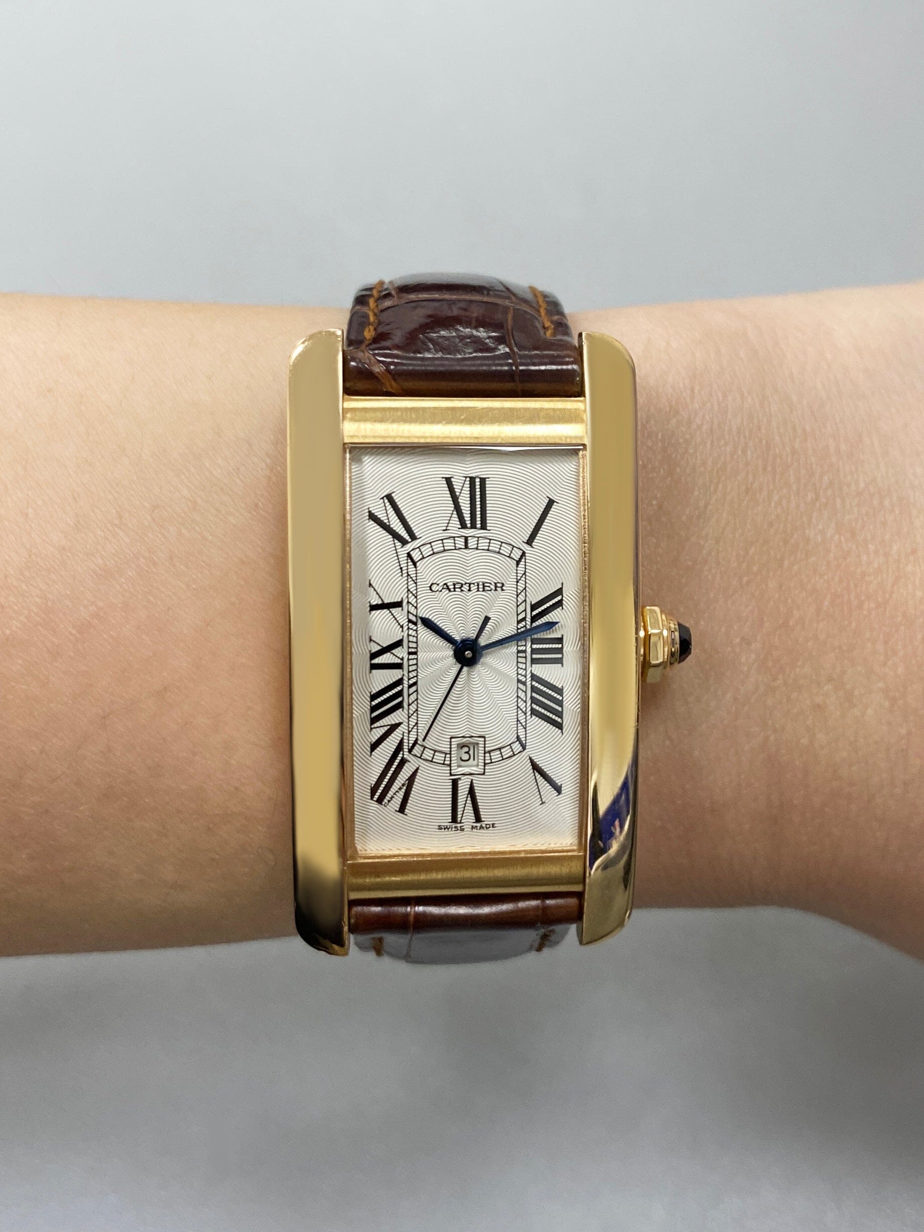 Cartier Tank Americaine W2620030 18K Rose Gold Watch - Watches