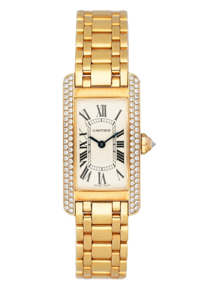 Cartier Tank Americaine WB7012K2 Diamond Ladies Watch - Wristwatch