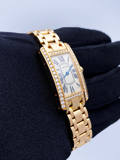 Cartier Tank Americaine WB7079M5/2503 Diamond Ladies Watch - Wristwatch