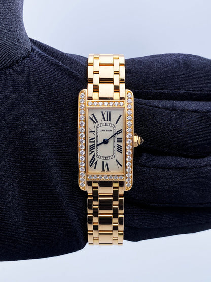 Cartier Tank Americaine WB7079M5/2503 Diamond Ladies Watch - Wristwatch