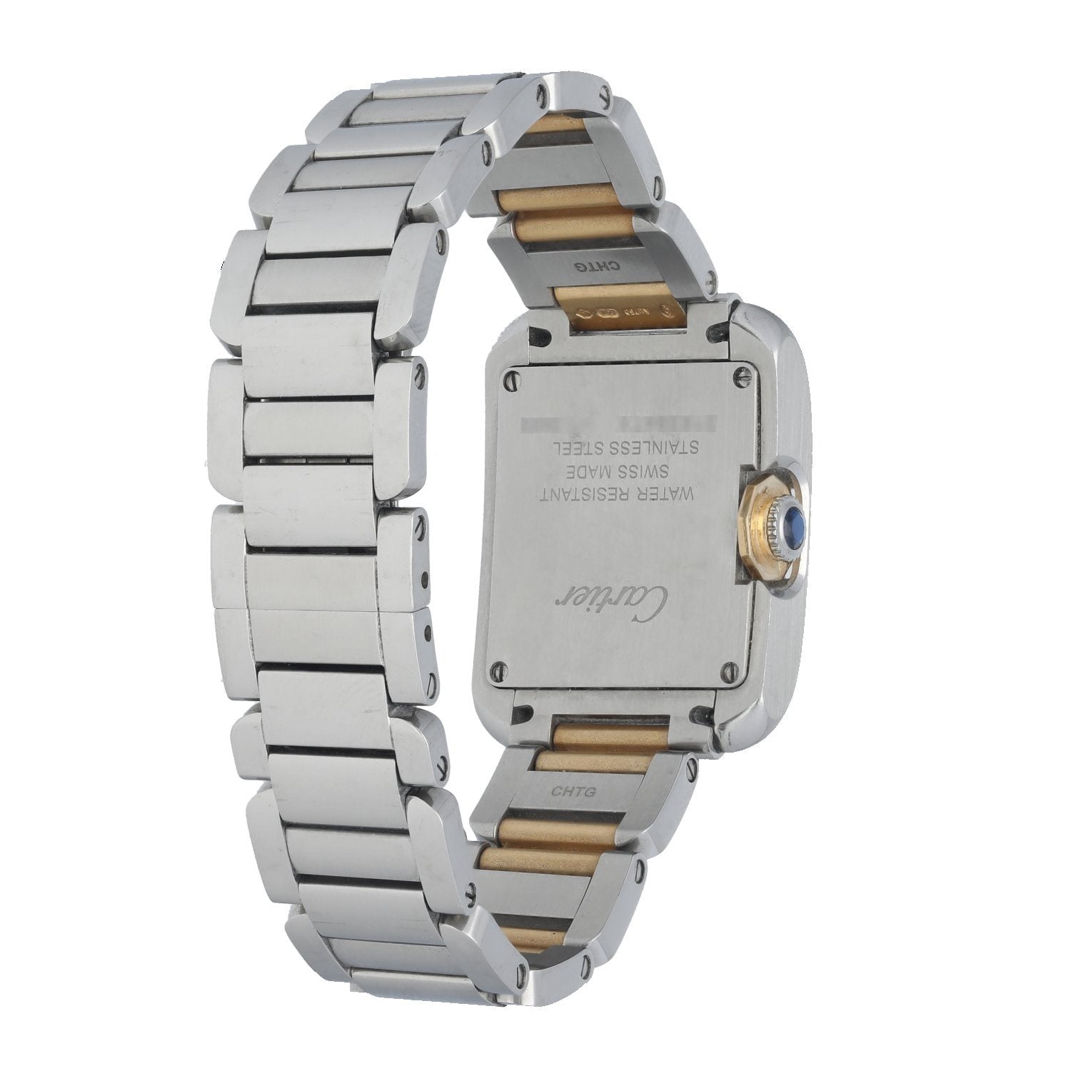 Cartier Tank Anglaise 3485 Stainless steel and 18K Yellow gold Quartz Woman's Watch