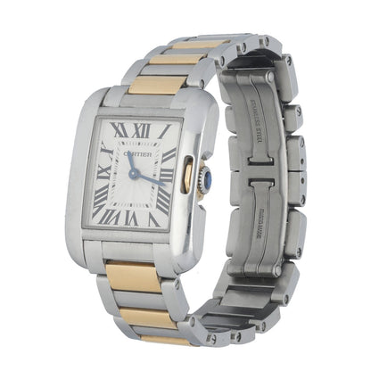 Cartier Tank Anglaise 3485 Stainless steel and 18K Yellow gold Quartz Woman's Watch