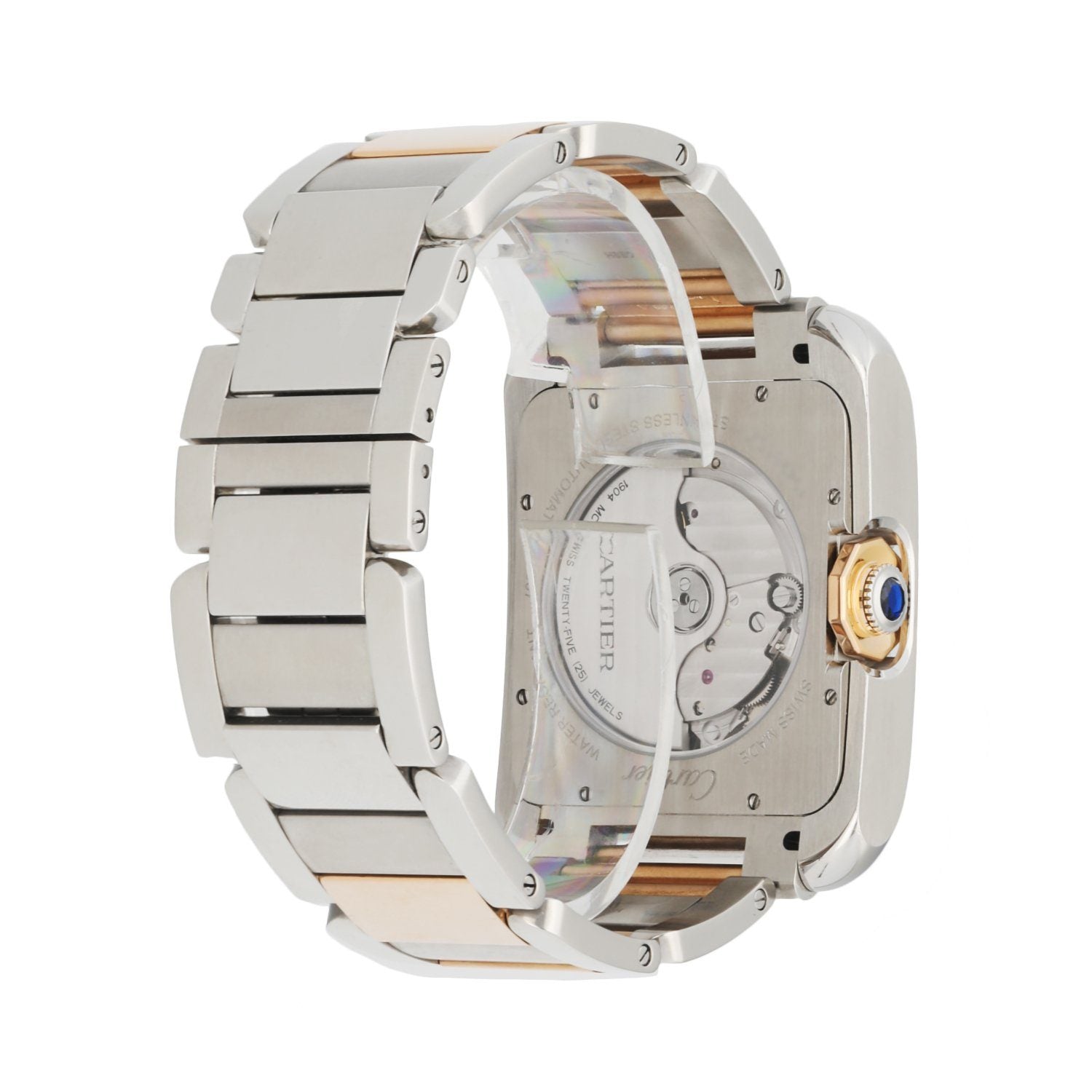 Cartier Tank Anglaise 3507 18K Stainless Steel & 18K Rose Gold Box & Papers