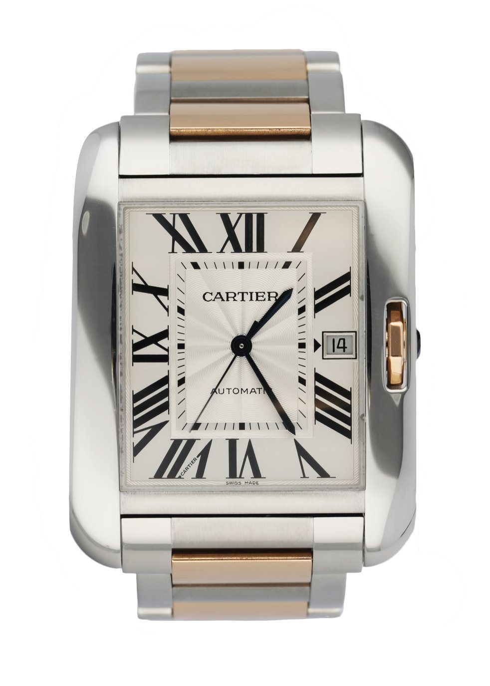 Cartier Tank Anglaise 3507 18K Stainless Steel & 18K Rose Gold Box & Papers