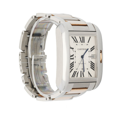 Cartier Tank Anglaise 3507 18K Stainless Steel & 18K Rose Gold Box & Papers