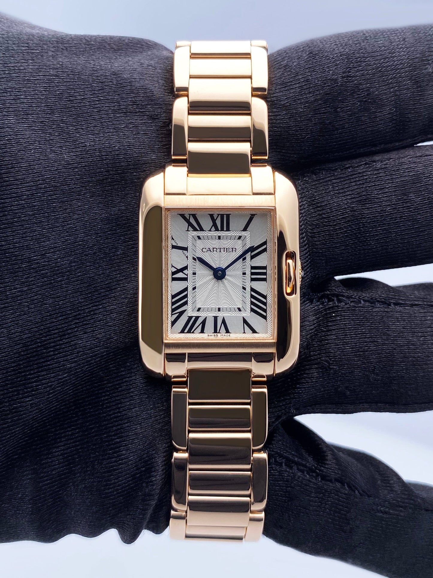 Cartier Tank Anglaise W5310013 18K Rose Gold Ladies Watch