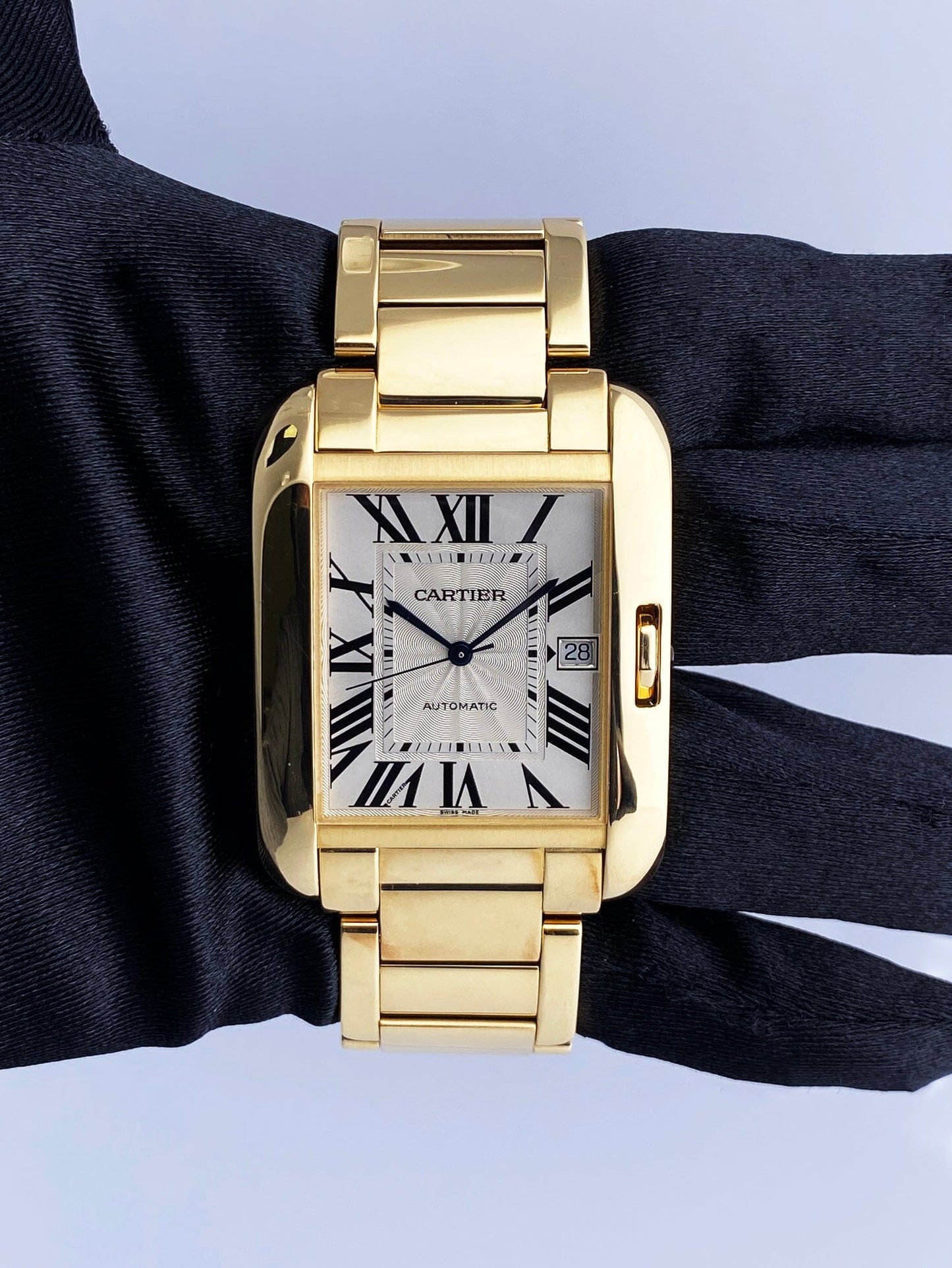 Cartier Tank Anglaise W5310018/3505 18K Yellow Gold Mens Watch