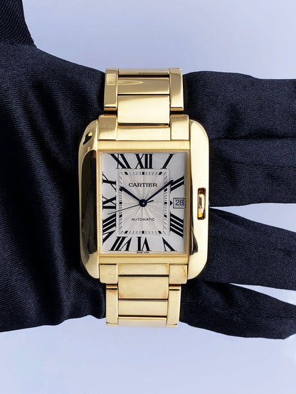 Cartier Tank Anglaise W5310018/3505 18K Yellow Gold Mens Watch