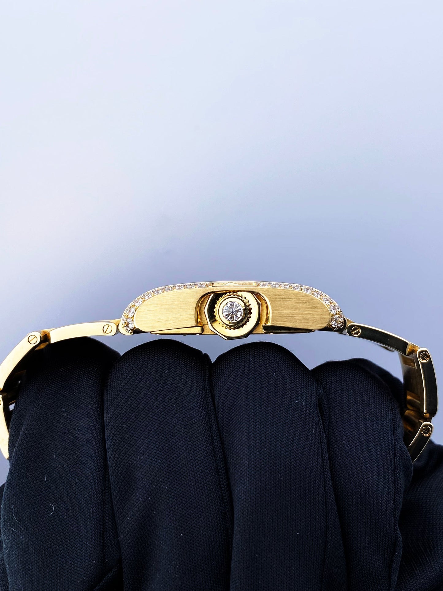 Cartier Tank Anglaise WT100006 18K Yellow Gold Diamond Box/Papers