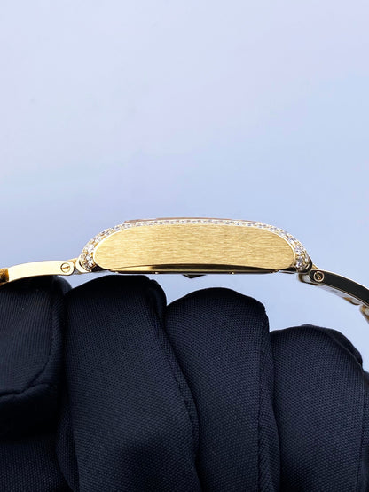 Cartier Tank Anglaise WT100006 18K Yellow Gold Diamond Box/Papers